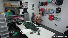 security guard face fucks deepthroat petite shoplifter emma starletto tattooed babe