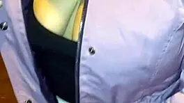 venezuelan mature struts street flashing her curves in public tease