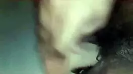 hairy chubby brunette squirts creamy from big clit pussy lips masturbation