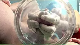 gilf's slowmo cumshot splash in water with her buddy 💦😍