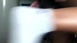 Sexy ebony creams hairy pussy riding dildo hard 😍💦 homemade!