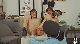 two latina girls caught stealing suck to escape