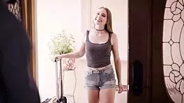 sleazy big cock rams sexy petite teen after striptease