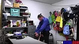 Police Rip Uniform Off Teen Thief For Brutal Pussy Mouth Pounding