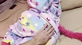 Young babe's first anal creampie with experienced stud brings massive orgasm pleasure