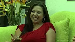 Sexy milf Magdalene teaches horny teen Sheridan hot pussy eating tricks up close.