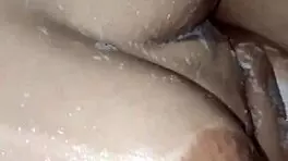 sexy colombian latina big tits neighbor bathroom surprise