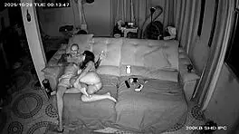 brazilian nerd teen caught on security cam with hot amateur action