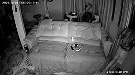 brazilian nerd teen caught on security cam with hot amateur action