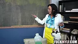 abi james mixes cum fluids with chemistry teacher giovanni