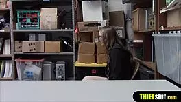 Clueless Shoplifter Punish Fucked Hard Bent Over Doggystyle On CCTV