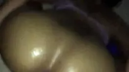 curvy ebony teen takes huge anal dildo deep in her tight ass