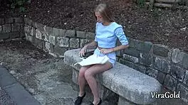 naked petite babe bends over waiting for hot cum on ass