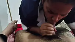 naughty hotel maid works naked and client pounds her huge tits asshole deepthroat creampie