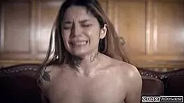 Doctor commands lesbian patient to deepthroat big black cock orally