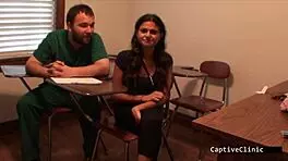 Petite Latina Teen Yesenia Sparkles Latex Gloves Handcuffs Screaming Orgasm Backstage