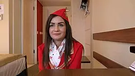 anina silk the sexy air hostess gets creampied hard pov 😍✈️ big ass interracial