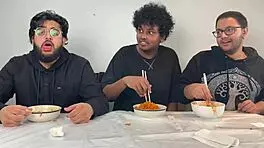 three sexy amateurs surrender to hardcore asian railing