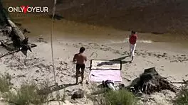 couple risks passionate outdoor fuck on public beach coast