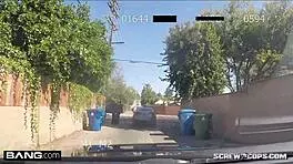 Lana Rhoades rides cop cock hard in public car bust