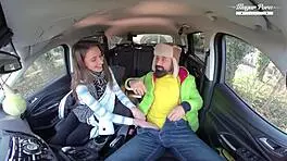 Lili Charmelle pulls over for car creampie pounding