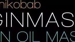 russian brunette teen's first oiled massage