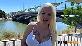 spanish milf meets stud by seville river then fucks him home 😍🔥💦