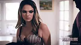 Blonde milf caught stripping leads to creampie seduction