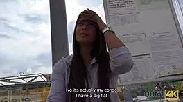 dude tricks hot chick into cash fuck for her stay spot