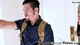 Heartfelt Ecstasy in Cute Ebony Babe's Amateur Hardcore Oral Awakening