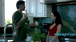 average dick sends her running in a minute