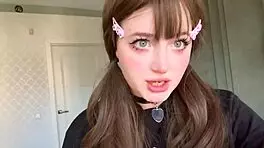 Cute brunette egirl tinder anal first time facetime closeup orgasm.