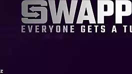 four flexible teens in panties ride with x-ray glasses magic