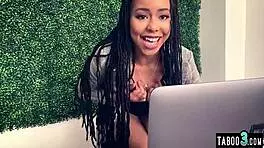 hey kira noir why finger that tight ebony pussy watching porn solo