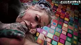 Skinny German Goth Virgin Ass Pounded by Big Cock on Cam