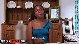 petite ebony teen deepthroats huge cock pov