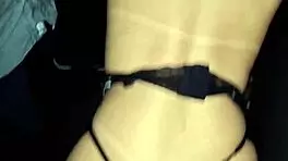 brazilian wife bent over tight pussy fucked doggystyle through gloryhole by monster cock