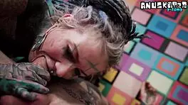 Skinny German Goth Virgin Ass Pounded by Big Cock on Cam