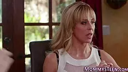 curious milf seduces teen into intense scissoring and tribbing session