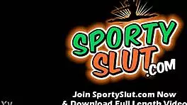 beautiful brunette teen flaunts big boobs round ass puffy cameltoe