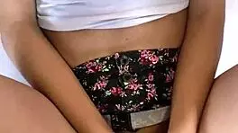 My tight petite tits bounce hard in creampie pounding