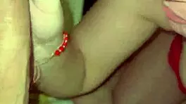 Blonde cutie stares at huge cock then deepthroats fully