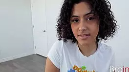 petite black teen learns hardcore pov fucking from pro