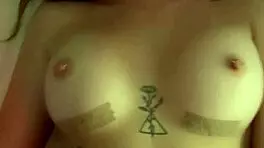 Neighbor enjoys intense POV session with explosive finish