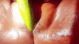 desi village bhabhi stuffs cucumber deep in wet pussy 😍💦 homemade orgasm fest