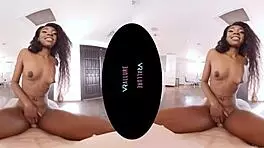 Hey amari, how's that vr game feel with toys riding your shaved pussy hard?