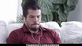 bracefaced blonde anastasia knight sucks stepbro's monster cock