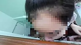 thai teen gives intriguing pov blowjob outdoors