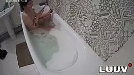 Luuv Elika Shaves Legs Intensely in Bathroom Reality Show