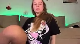 sexy big tits teen masturbates hardcore in stockings closeup